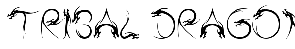 Tribal Dragon font preview